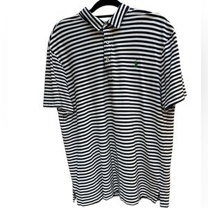 Polo Plus Size Ralph Lauren Navy White Stripes Costal Sport Casual Size ~XXL Men